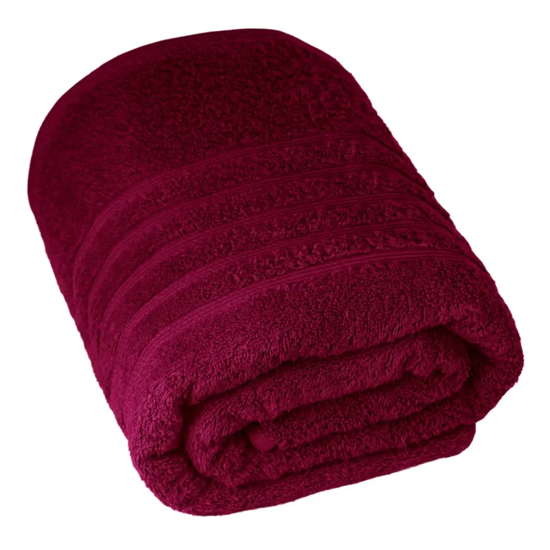 Badetuch 100x150 cm Rot - Kirsch