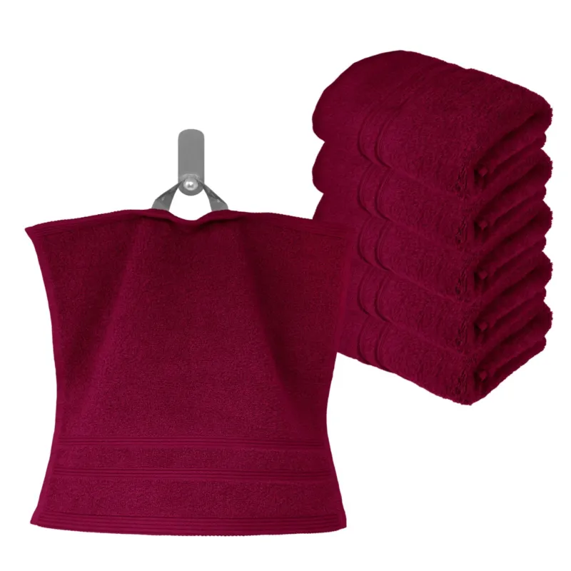 Waschlappen Set 30x30 cm 6 Stück Kirsch - Rot