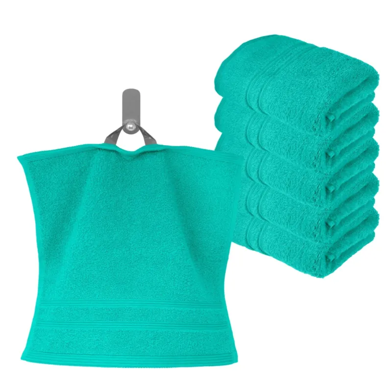 Waschlappen Set 30x30 cm 6 Stück Türkis - Meer