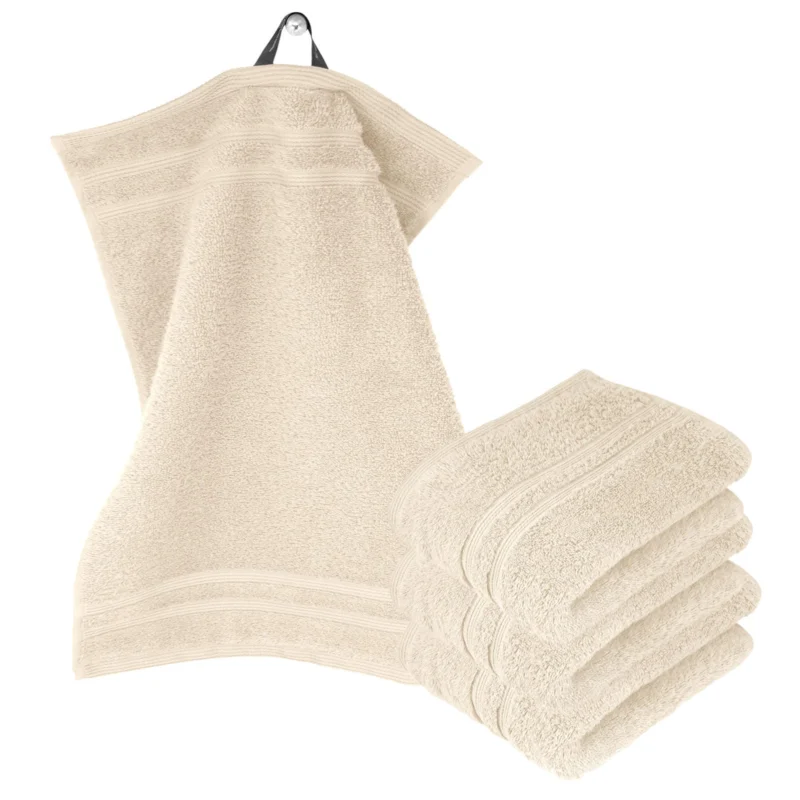 Gästehandtücher Set 30x50 cm 4 Stück Natur