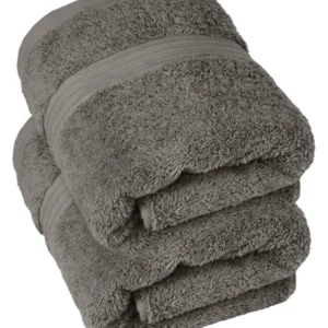 Handtuch Set 50x100 cm 2 Stück Grau - Dunkelgrau
