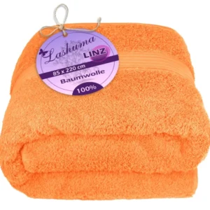 XXL Saunatuch extra lang 85x220 cm Orange - Blutorange