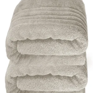 Saunahandtuch groß 80x200 cm 2er Set Grau - Kiesel