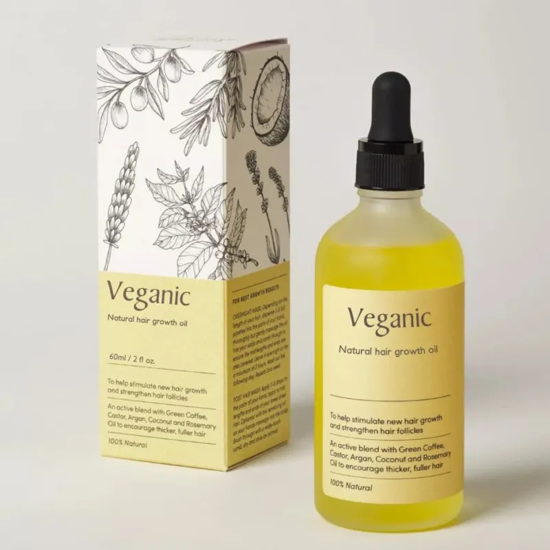 Natural Hair Growth Oil Organic Botanical Blend For Scalp Care - Product showcase