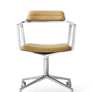 VIPP452 Swivel Chair m/Rollen, camel Leder von Vipp