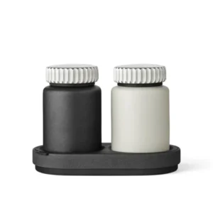 Salz- und Pfeffer-Set, Schwarz und grau von Vipp