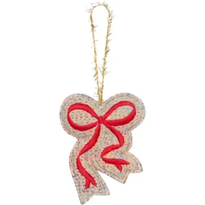 Christmas Kantha Bow Weihnachtsornament - Schleife von Sissel Edelbo